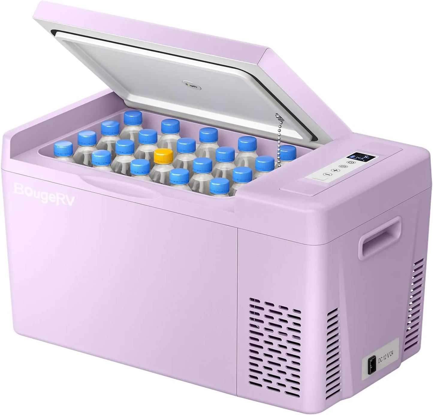 12 Volt Refrigerator 12V Car Fridge 23 Quart Portable Freezer Compressor Cooler 12/24V DC 110~240 Volt AC for Truck Van RV Camper SUV Travel Camping Road Trips Tailgating -7ā~50ā