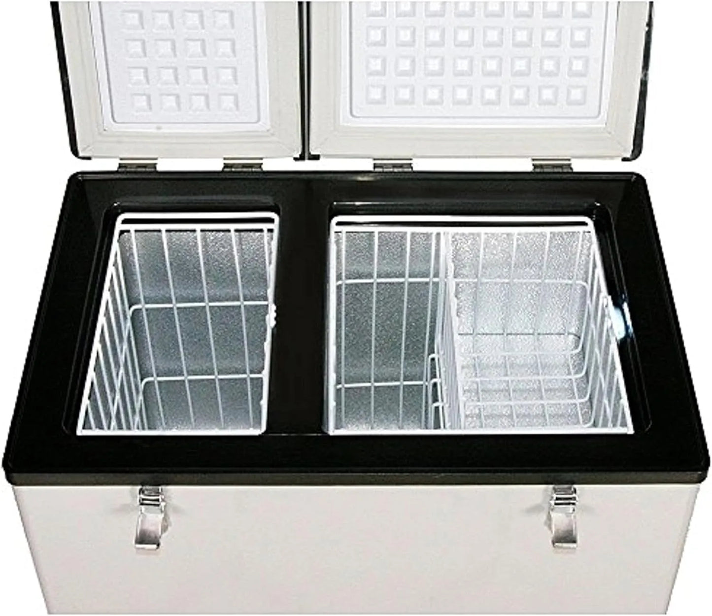FM-65G 65 Quart Portable Refrigerator and Deep, AC 110V/ DC 12V, Real Chest Freezer for Car, Home, Camping, and RV with-8ζ³F to 50ζ³F Temperature Range, Gray, One Size