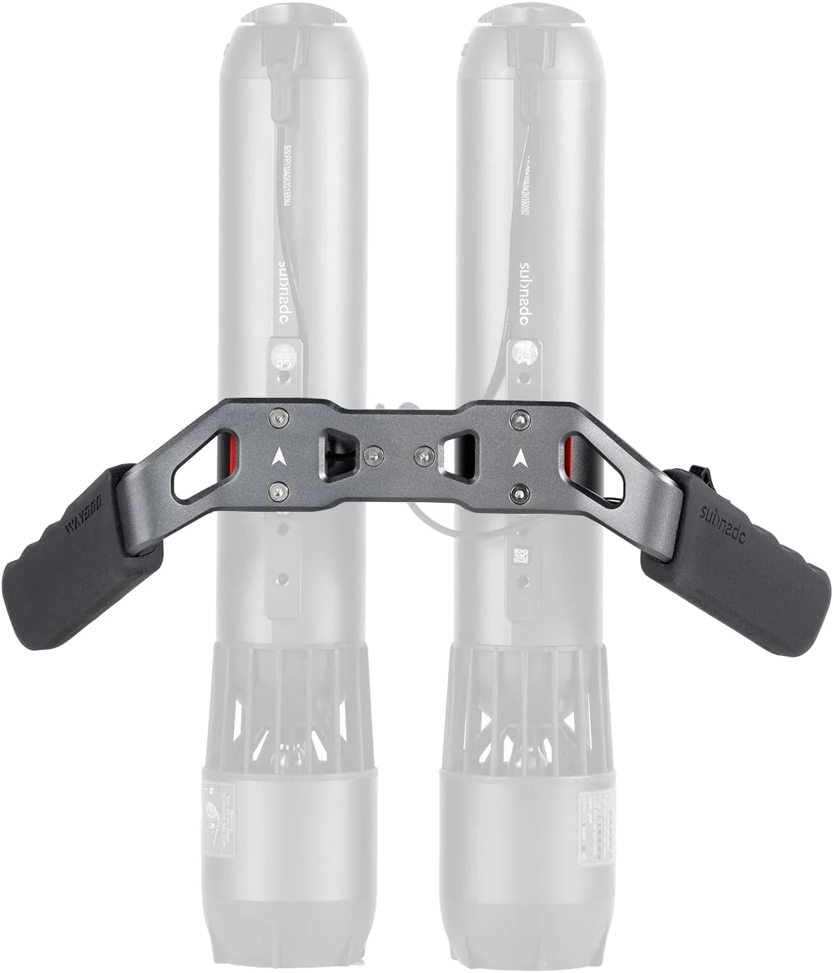 Twin Engine Handle Bracket+ Underwater Scooter 2 Packs with 2 handgrips, 2 Arm Mount Kits, 2 Accessories Mount Rings