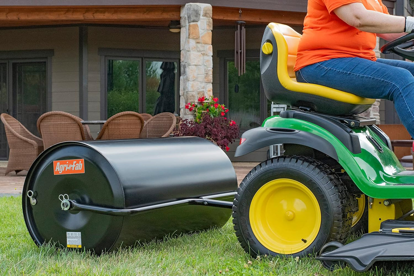 Steel Lawn Roller 24" x 48" Black