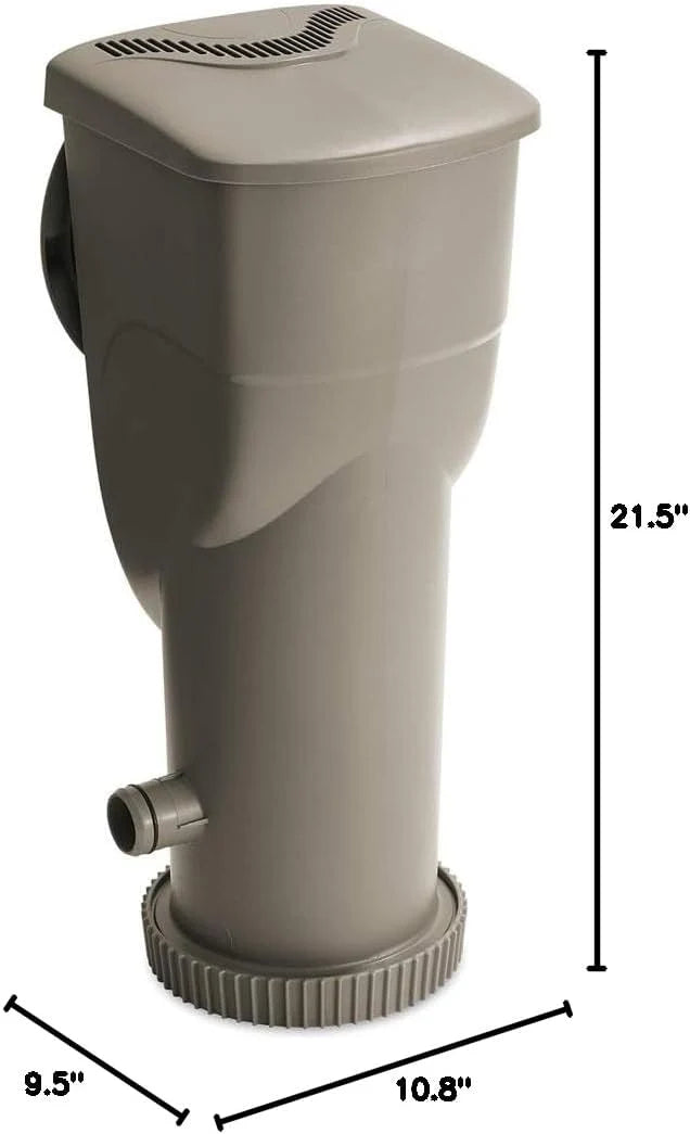 Gallons Per Hour 2 in 1 Filter Pump and Skimmer System with Clamps and 1.5 Inch Hose Fitting for Above Ground Swimming Pools