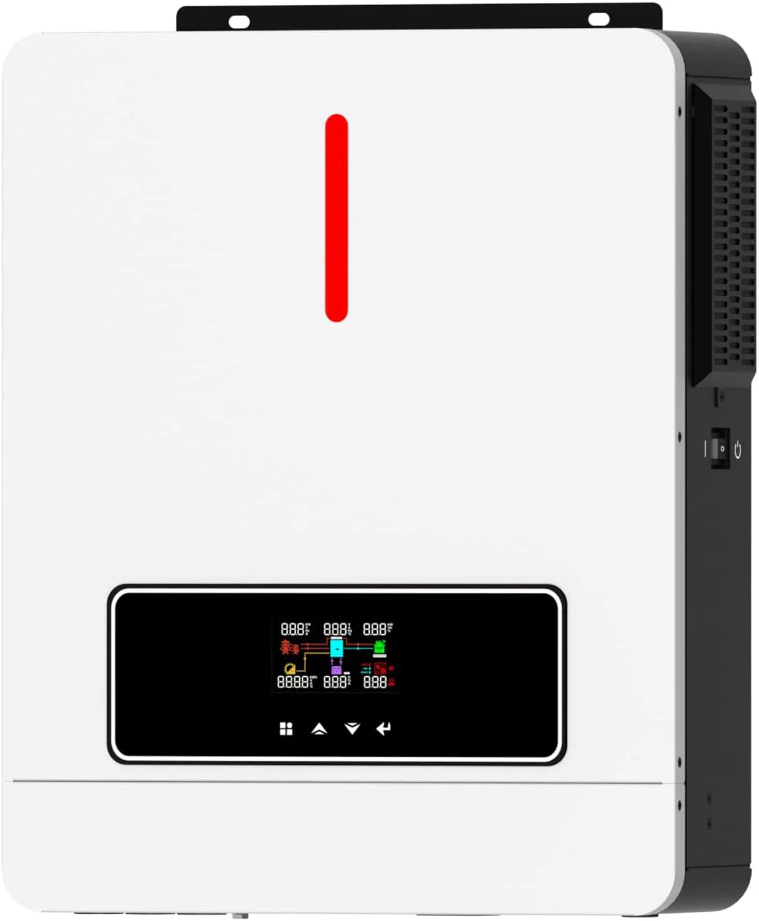 3600W Hybrid Pure Sine Wave Power Inverter with 120A MPPT Solar Charger .dc 24V to ac 110v 60HZ Solar Converter for Home,Car ＆Cabin (DC24V(Range20V-30V) 3600VA)