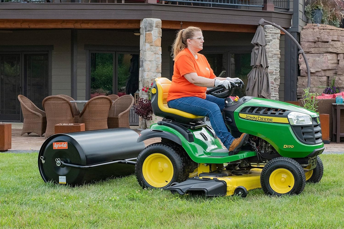 Steel Lawn Roller 24" x 48" Black