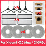 Fit For ( Xiaomi Robot Vacuum X20 Pro, X20 Max, M30, M40S, D102GL, D109GL, D102 ) Part Accessory Brush Filter Mop Dust Bag