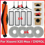 Fit For ( Xiaomi Robot Vacuum X20 Pro, X20 Max, M30, M40S, D102GL, D109GL, D102 ) Part Accessory Brush Filter Mop Dust Bag