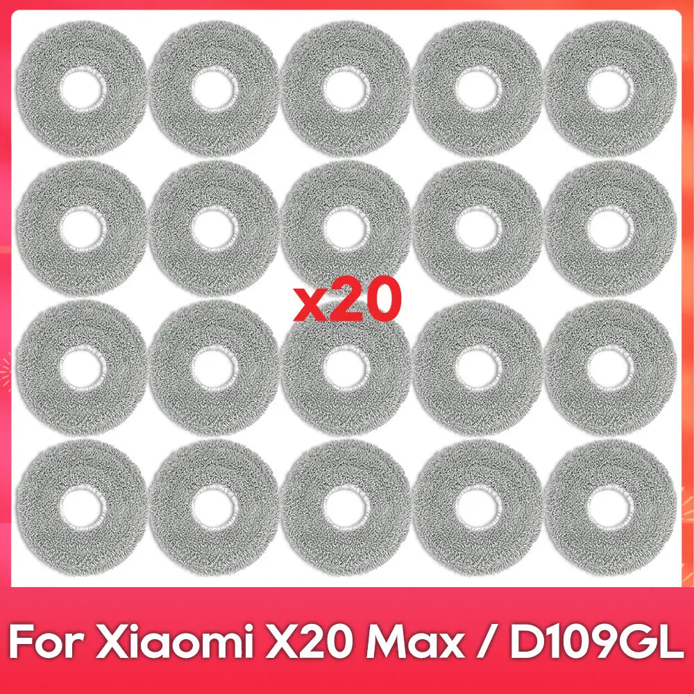 Fit For ( Xiaomi Robot Vacuum X20 Pro, X20 Max, M30, M40S, D102GL, D109GL, D102 ) Part Accessory Brush Filter Mop Dust Bag