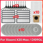 Fit For ( Xiaomi Robot Vacuum X20 Pro, X20 Max, M30, M40S, D102GL, D109GL, D102 ) Part Accessory Brush Filter Mop Dust Bag