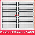 Fit For ( Xiaomi Robot Vacuum X20 Pro, X20 Max, M30, M40S, D102GL, D109GL, D102 ) Part Accessory Brush Filter Mop Dust Bag