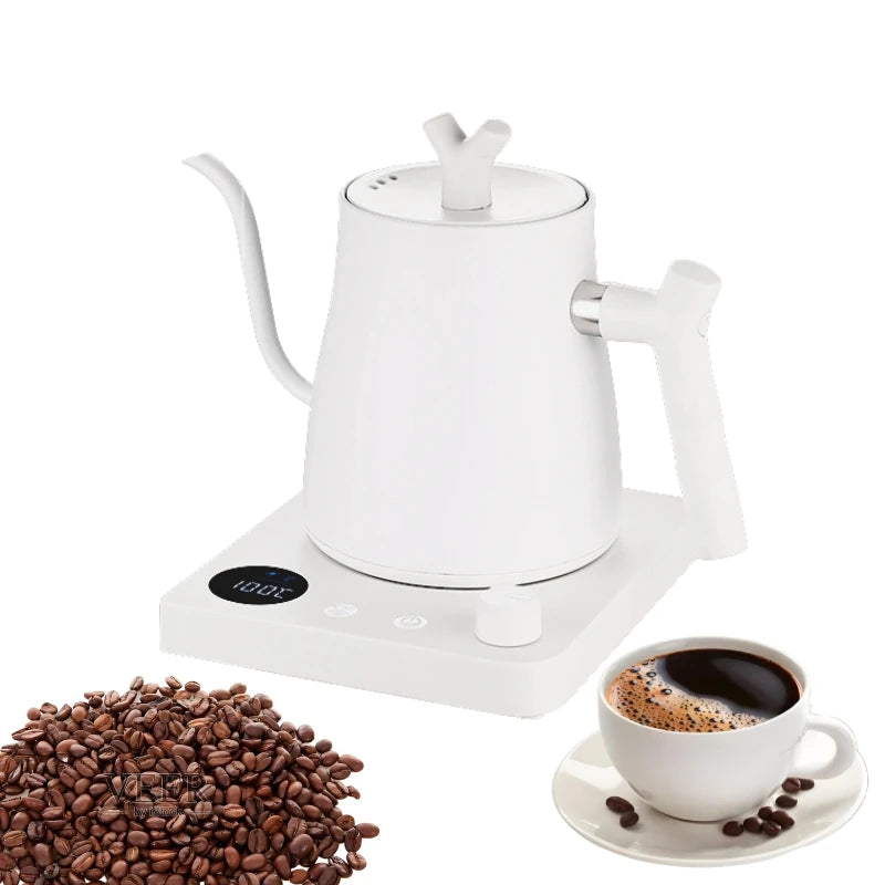 1L Smart Electric Gooseneck Kettle with Temperature Control LCD Display