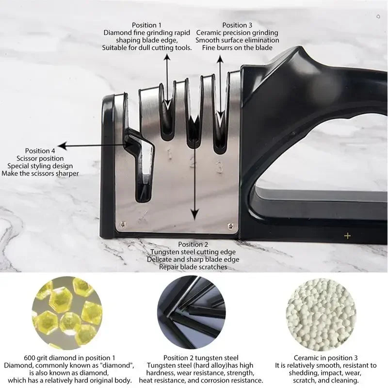 4-Stage Kitchen Knife Sharpener