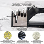 Kitchen 4 Segment Knife Sharpener Multifunctional Portable Non-slip Base Knife Sharpener Household Kitchen Gadgets Accessories