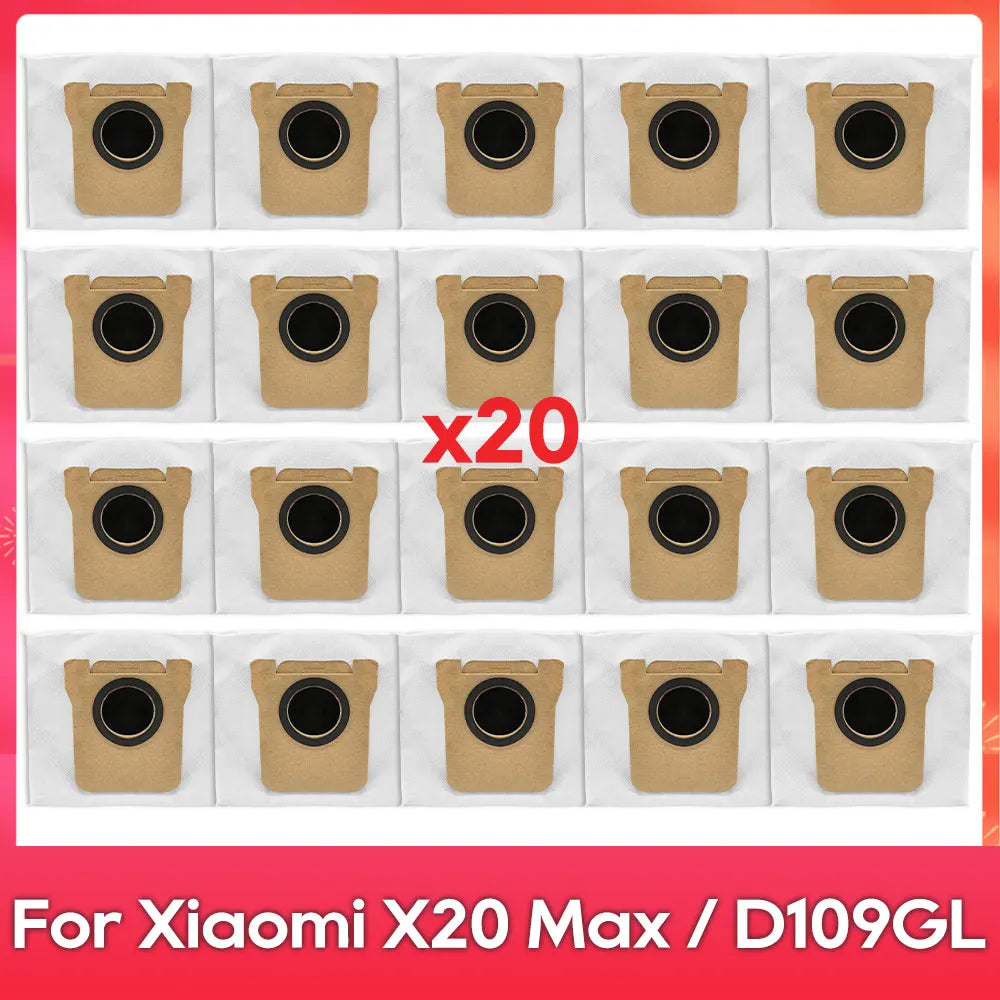 Fit For ( Xiaomi Robot Vacuum X20 Pro, X20 Max, M30, M40S, D102GL, D109GL, D102 ) Part Accessory Brush Filter Mop Dust Bag