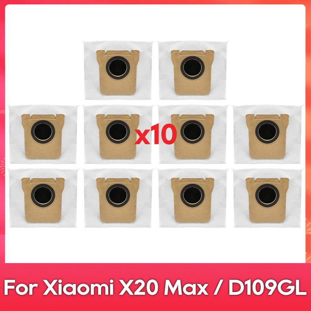 Fit For ( Xiaomi Robot Vacuum X20 Pro, X20 Max, M30, M40S, D102GL, D109GL, D102 ) Part Accessory Brush Filter Mop Dust Bag