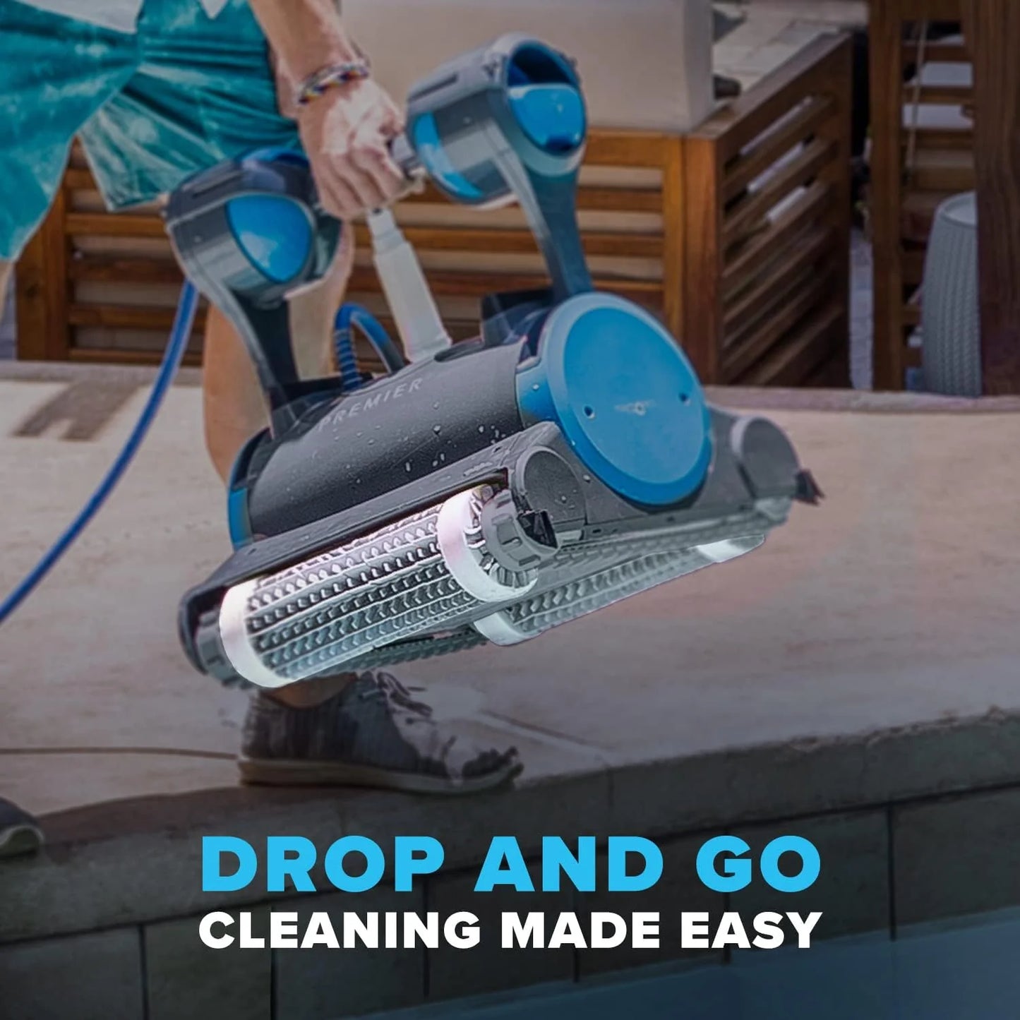 Premier Robotic Pool Cleaner (2025 Model) with Multimedia, Oversized Leaf Bag, Standard & Ultrafine Filters, Weekly Timer, Waterline Cleaning & More �� for In-ground Swimming Pools up to 50ft