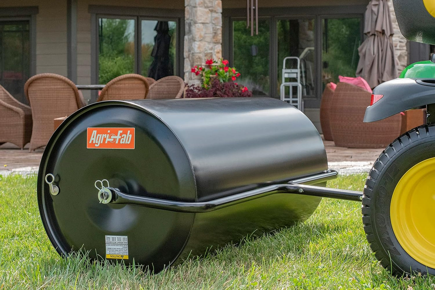 Steel Lawn Roller 24" x 48" Black